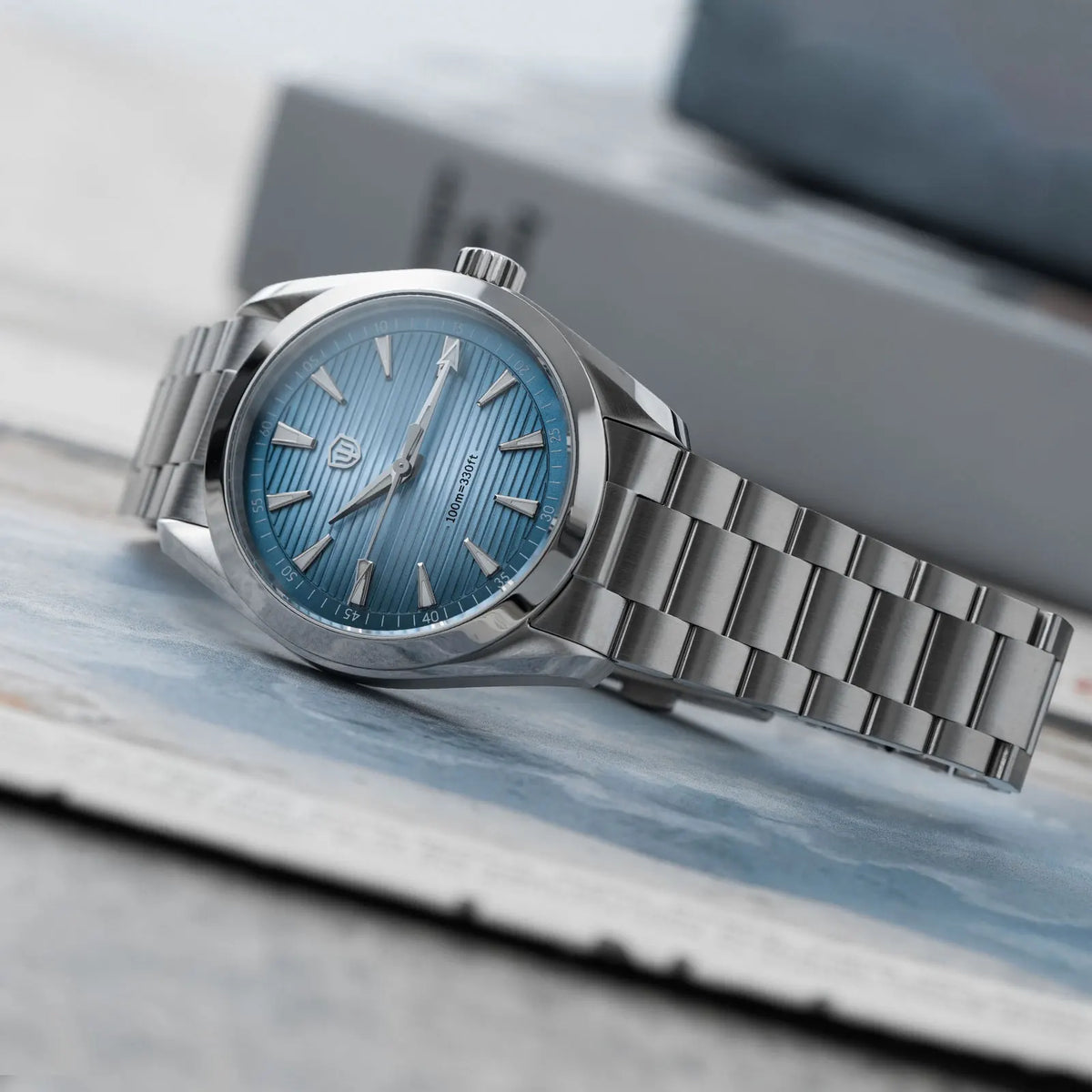 Montre Watchdives WD0006, mouvement VH31 à trotteuse fluide, verre saphir bombé, revêtement luminescent BGW9, étanche à 10 bars, 38 mm, style vintage