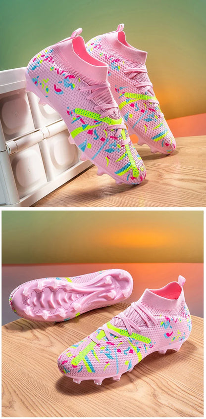 Nouvelles chaussures de football pour hommes, chaussures d'entraînement, crampons de football, baskets de match, chaussures de sport pour terrain gazonné, antidérapantes, professionnelles, ultralégères, unisexes.