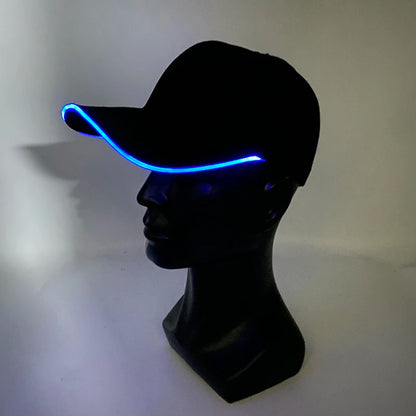 Madinga šviečianti beisbolo kepuraitė su LED apšvietimu, hiphopo stiliaus kepurė barui ir klubui, fluorescencinė kepurė vyrams ir moterims, DJ šokių reikmenys ir kostiumo aksesuaras