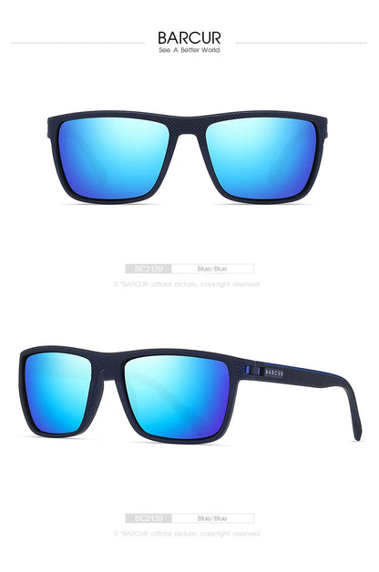BARCUR Design TR90 napszemüveg férfiaknak, polarizált, könnyű sportnapszemüveg nőknek, szemüveg-kiegészítő, Oculos UVAB védelem