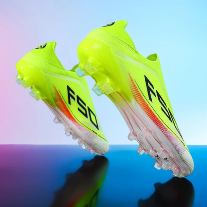 Men's Soccer Cleats Professional Football Boots Society Turf Breathable Mesh Youth Soccer Shoes Anti-Skid Male Sneakers Chuteira