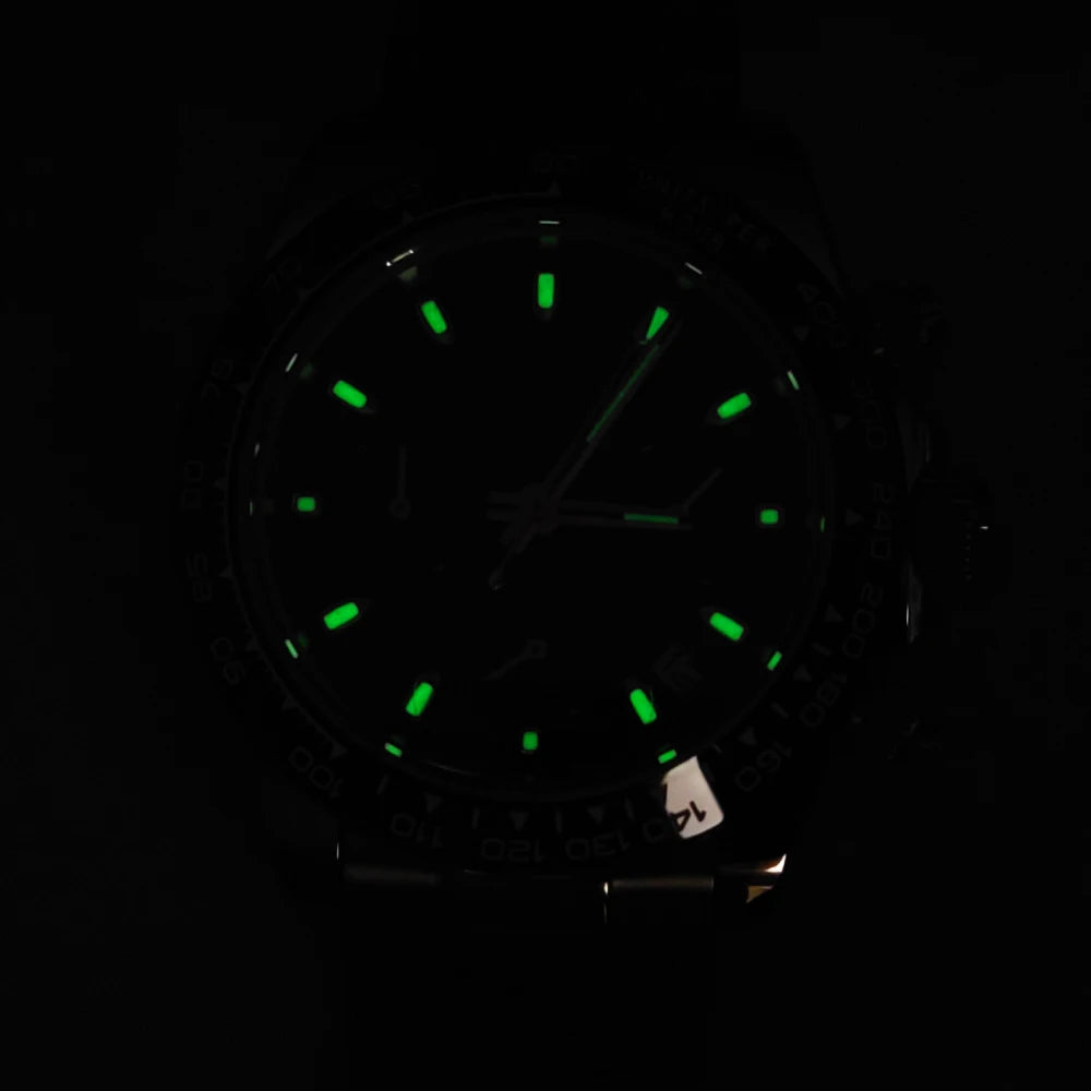 20 color Business 39mm Quartz Watch Men's Timing Sapphire Crystal VK63 Movement Calendar Luminous Blue Dial Stainless Steel Stra