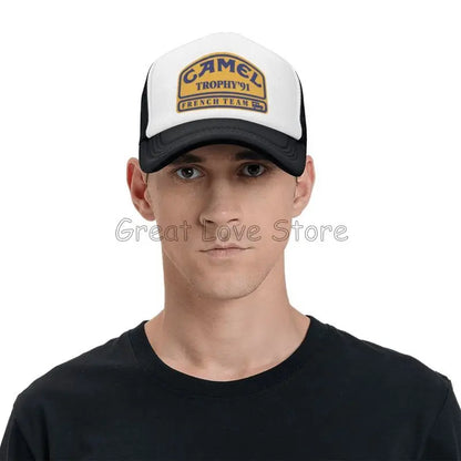 „Camel Trophy 91“ spausdinta beisbolo kepurė, unisex saulės skydeliai, vasarinės hiphopo kepurės vyrams ir moterims, lauko kvėpuojančios tinklinės „Snapback“ kepurės