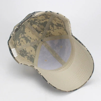 Casquettes de baseball camouflage pour homme, casquette tactique anti-UV, ajustable, style militaire, camouflage, airsoft, chasse, camping, randonnée, pêche