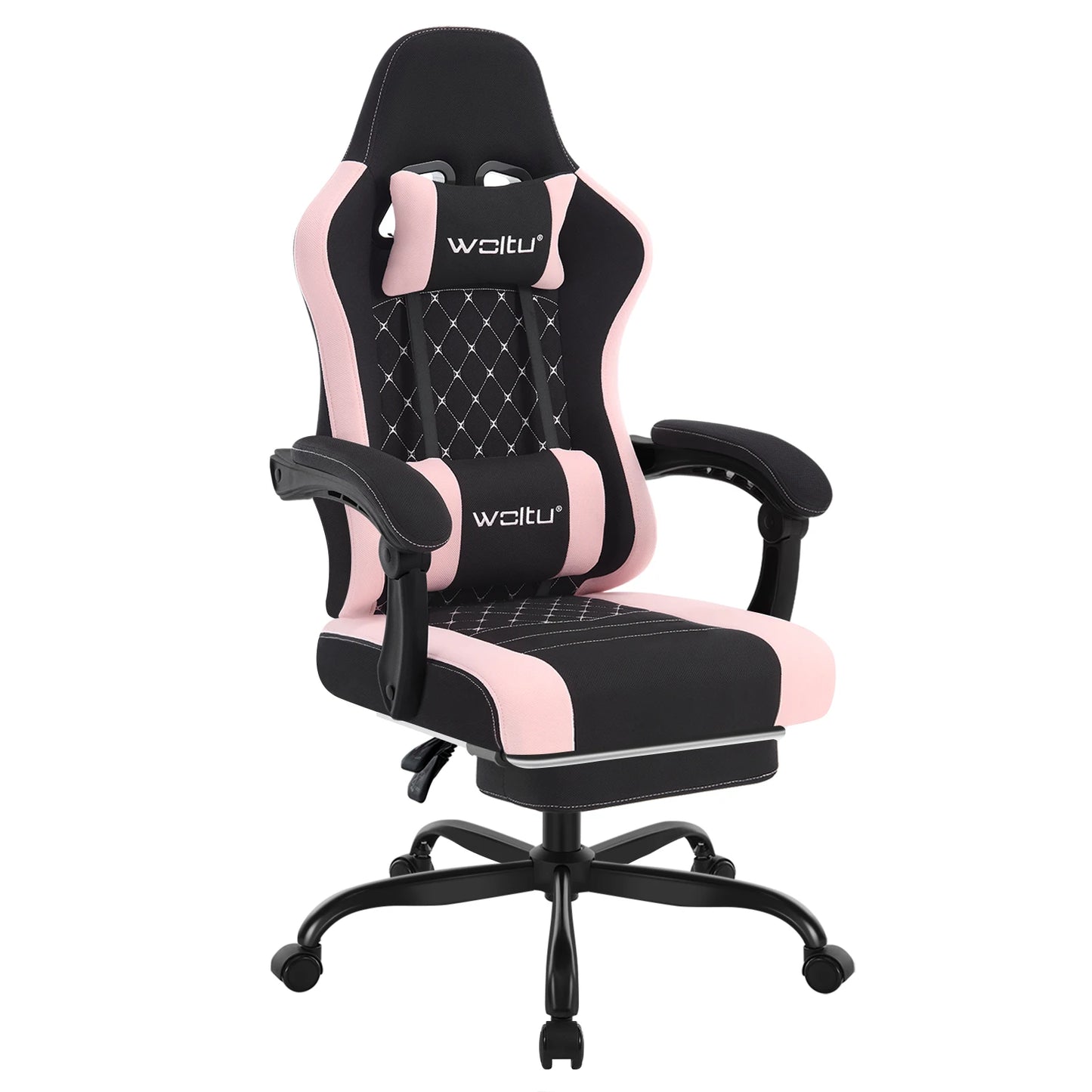 WOLTU sukamoji kompiuterio kėdė su masažo funkcija, ergonominė biuro kėdė su pagalvėle ir pakoju, reguliuojamo aukščio gaming kėdė