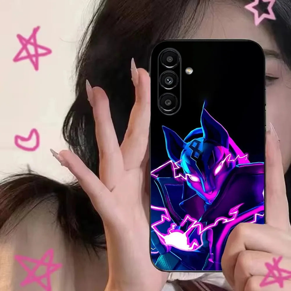 R-Royales F-Fortnites Handyhülle für Samsung S24,S21,S22,S23,S30,Ultra,S20,Plus,Fe,Lite,Note,10,9,5G, Schwarz, Soft Cover