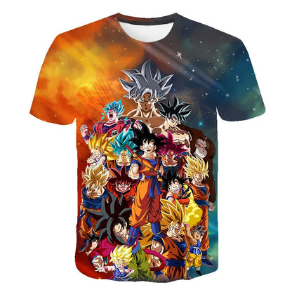 T-shirts Dragon Ball Z pour enfants et hommes, T-shirt pour homme, style Harajuku, tendance Goku, vêtements d'anime, hauts, streetwear