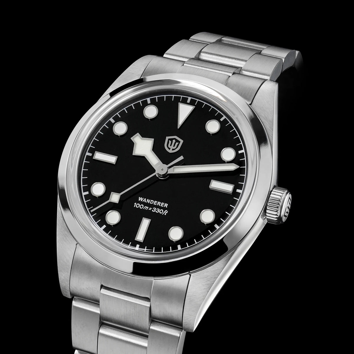Watchdives WD1016 V3 kvarc karóra, 37 mm-es rozsdamentes acél tok, zafírüveg, vintage stílusú karóra, VH31 Sweep mozgás, 100 m vízálló férfi karóra