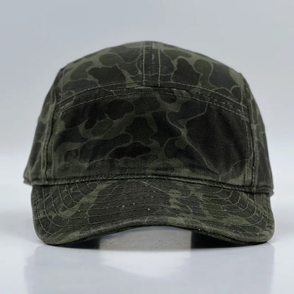 American Retro Camouflage 5-Panel Baseball Cap Female Functional Wind Korean Wide-brimmed Sports Fashion Hip-hop Couple Cap