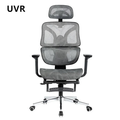 UVR Computer Gaming Chair Ergonomic Design Backrest Armchair Comfortable Reclining Boss Chair Lift Swivel Mesh Office Chair