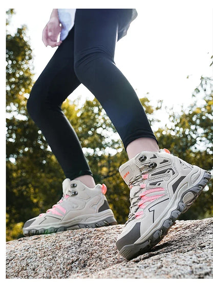 Chaussures de randonnée unisexes imperméables pour hommes et femmes, chaussures d'escalade respirantes et confortables pour l'extérieur, 2024
