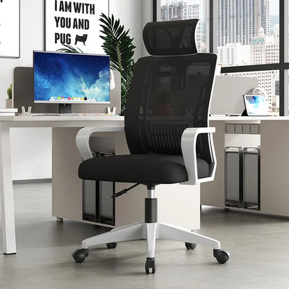 Ergonomiczny fotel do home office – oparcie: podnoszone, obrotowe, podparcie lędźwi, zagłówek, fotel gamingowy
