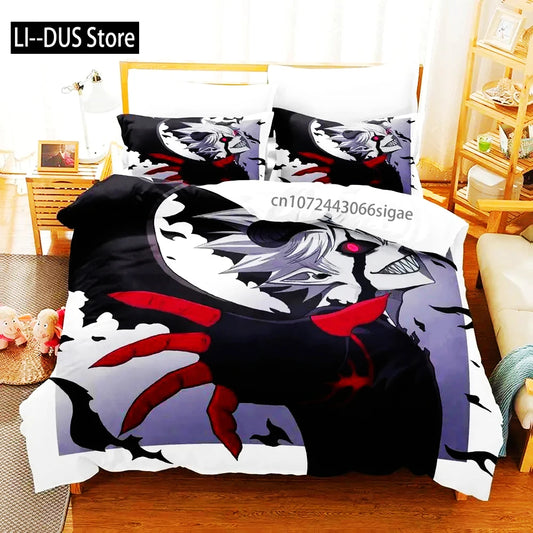 Black Clover Bettwäsche-Set Einzel Doppel Full Queen King Size Anime-Bettbezug-Set für Erwachsene und Jungen 2024 Deckenbezug Kissenbezug