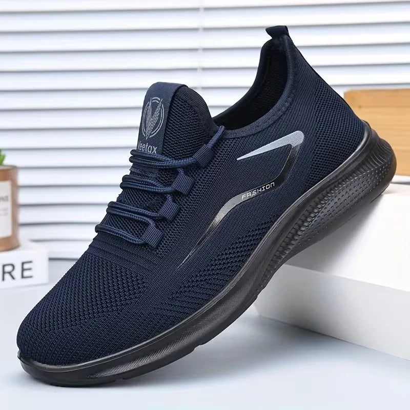 Baskets légères pour hommes, chaussures de marche en maille respirante, antidérapantes, décontractées, pour la course en plein air, confortables et douces, chaussures d'été