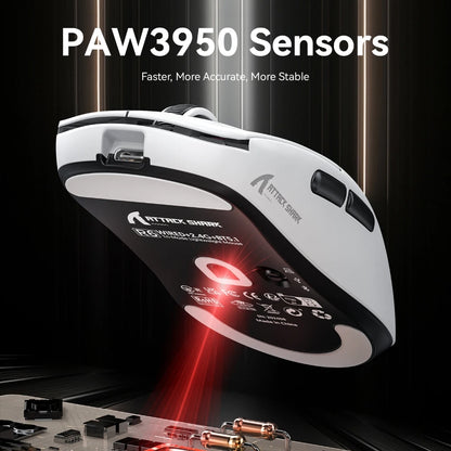 Attack Shark R6 Gaming Mouse 38g Ultra-Light, PAW3950 8K Return Rate Wireless, Nordic 52840, 24000DPI, Tri-Mode