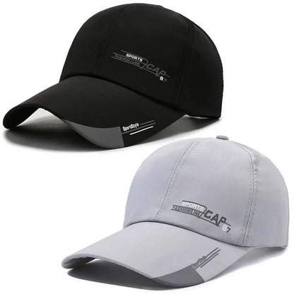 2 stk./sæt udendørs baseballkasket til mænd, enkel bogstav-jacquard, duckbill-kasket, street-sport, solbeskyttelse, baseballkasket til unisex