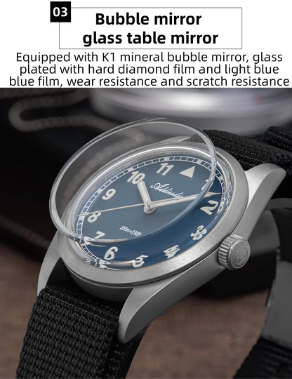 ADDIESDIVE luxus kvarc karóra férfiaknak, új, 36 mm-es, AR-bevonatú buboréküveggel, AD2079, világító, 100 m-es vízállóság, rozsdamentes acél, férfi ajándék
