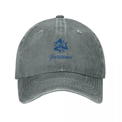 2026 Sicilian Trinacria and Futtitinni Baseball Cap Rave Custom Cap Anime Hat Women's Beach Men's