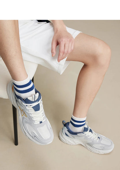 Zapatillas casuales Xtep para hombre, calzado deportivo de verano resistente, con cordones, antideslizante y resistente al desgaste para exteriores 876219320026