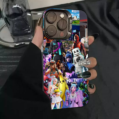 1 ks herní pouzdro F-fornite na telefon, pouzdro na telefon IMD, stříbrný kryt pro iPhone 16 15 14 13 12 11 Pro Max Plus