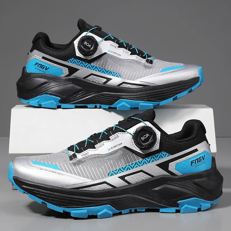 Scarpe da running da uomo primavera/estate, scarpe da trekking outdoor resistenti all’usura con chiusura BOA, stile sportivo e casual traspirante