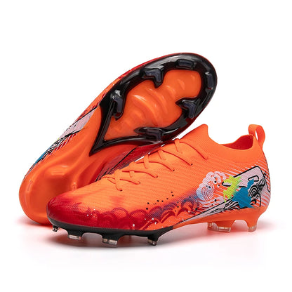 Nouvelles chaussures de football pour hommes, ultralégères, crampons longs FG, chaussures d'entraînement, chaussures de football antidérapantes pour l'extérieur, livraison directe