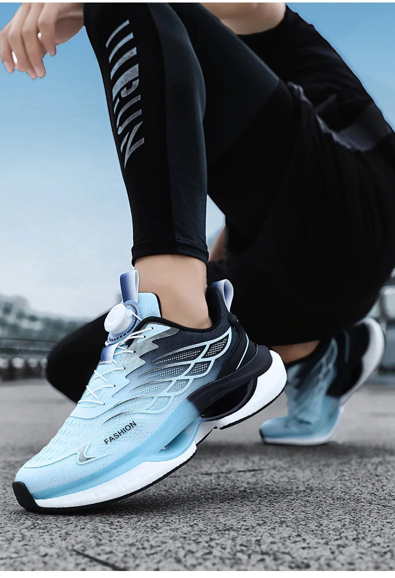Hommes boucle rotative chaussures de course femmes réfléchissant en plein air Jogging baskets INS gros sport Zapatillas anti-dérapant chaussures unisexes