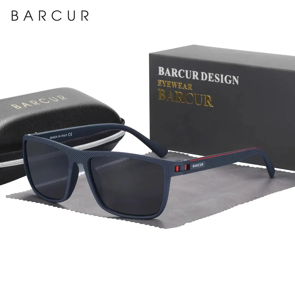 BARCUR Design TR90 napszemüveg férfiaknak, polarizált, könnyű sportnapszemüveg nőknek, szemüveg-kiegészítő, Oculos UVAB védelem