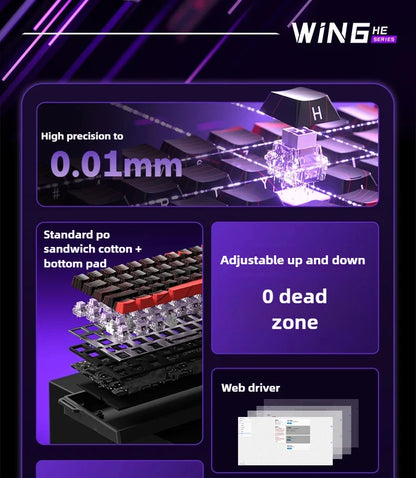 Aula Win60He Magnetic Switch Keyboard Wired Win 60 HE Mechanical Keyboard Esports Gamer Win68 Keyboards Custom Win60 He Gifts