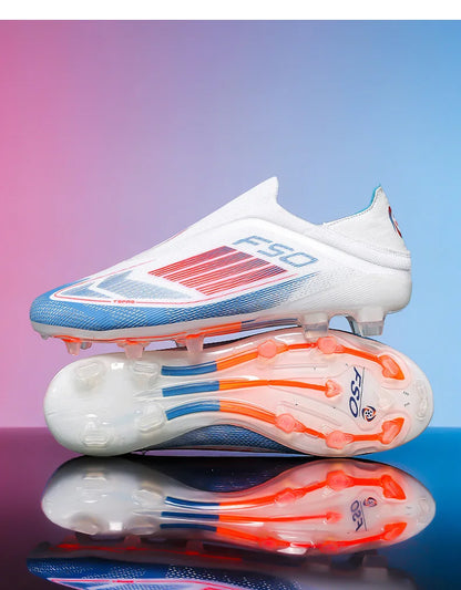 Men Soccer Shoes Training Football Boots Indoor Sneakers TF Long Spikes Match Futsal Ultralight Breathable Cleats Drop Shipping