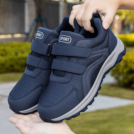 Diabetic Shoes for Men Comfort Walking Shoes for Elderly Swollen Feet Orthopedic Adjustable Double Strap Hook and Loop Sneakers