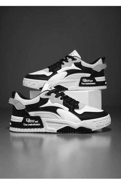 Pantofi sport noi de toamnă pentru bărbați, pantofi confortabili cu platformă pentru bărbați, tendință 2023, pantofi vulcanizați cu șireturi, sneakers casual albi, zapatillas
