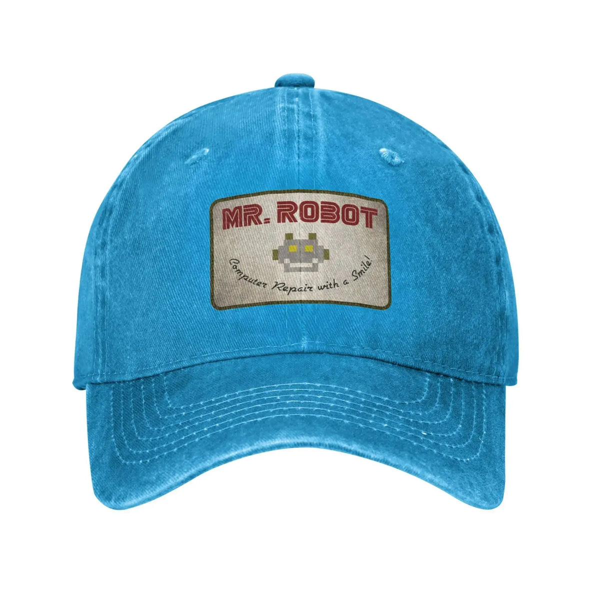 Czapki baseballowe dla mężczyzn z nadrukiem „Computer with Sourires”, „Anime”, „Funny”, „Mr Robot”, „Custom”, „Retro Cowboy” i „Washed” – dżinsowe czapki przeciwsłoneczne w stylu hip-hopowym
