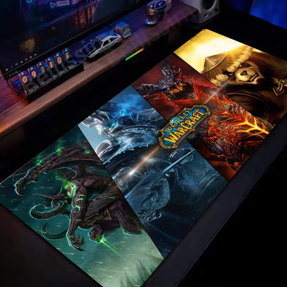 Natural Horde Alliance Mouse Pad Rubber Large Computer Desk Keyboard Mat HD World Of Warcraft Gaming Mousepad Speed Locking Edge