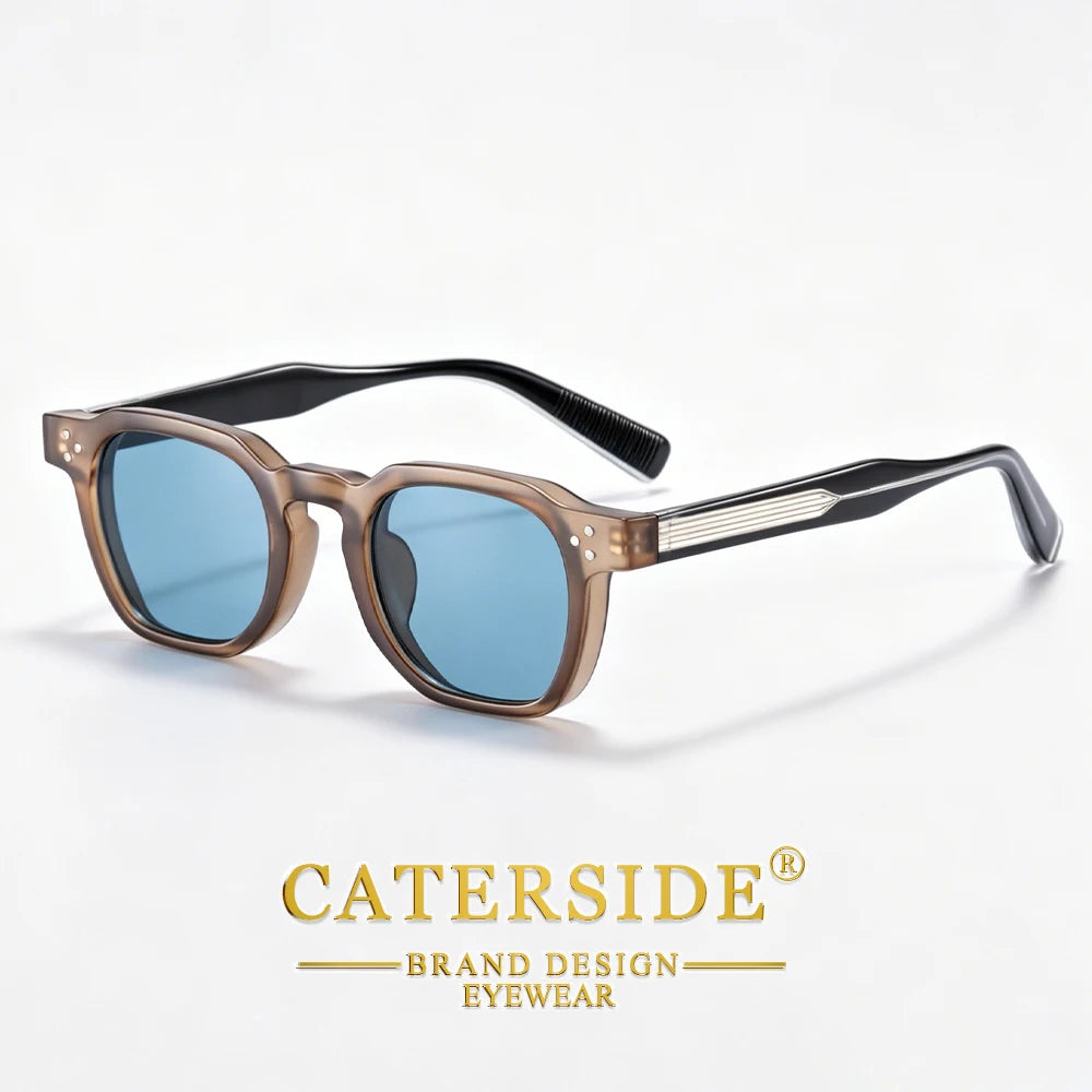 CATERSIDE Új vintage férfi napszemüveg Kiváló minőségű négyzet alakú napszemüveg Női szabadtéri, utazási, strand- és nyári divatszemüveg UV400