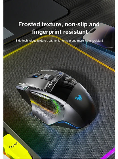 AULA SC550 Wireless Gaming Mouse Dual-mode Rechargeable Luminous Mechanical gaming mouse for Desktop/laptop E-sports USB Mouse