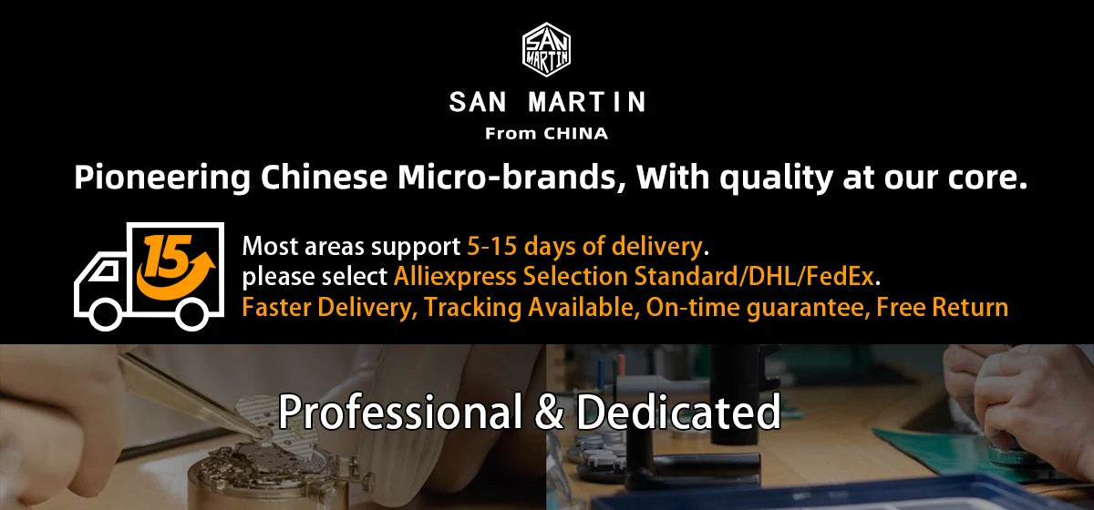 San Martin Root Beer Classic Vintage Luxury Men's Watch 39mm NH34 GMT Automatic Mechanical Watch Sapphire Waterproof 100m SN0109