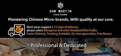 San Martin Root Beer Classic Vintage Luxury Men's Watch 39mm NH34 GMT Automatic Mechanical Watch Sapphire Waterproof 100m SN0109