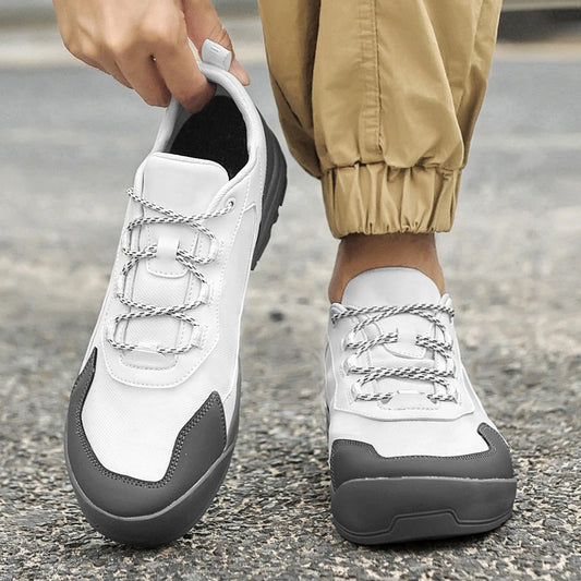 Leisure Walk Men Casual Shoes Fashion Genuine Leather Sneakers Outdoor Male Sports Shoes Non-Slip Walking Shoes Treking Footwear