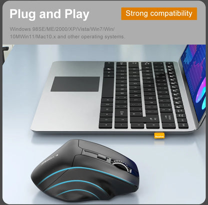 E-YOOSO X-31 Pro USB herní velká myš s podporou Bluetooth 2.4G, bezdrátová, PAW3212, 4800 DPI, pro hráče, počítač, notebook a PC