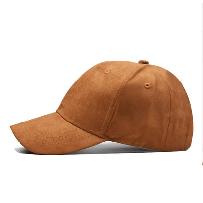 Gorra de béisbol de ante al por mayor, otoño-invierno, para hombre y mujer, gorra urbana lisa de invierno, unisex, ajustable, informal, sin adornos