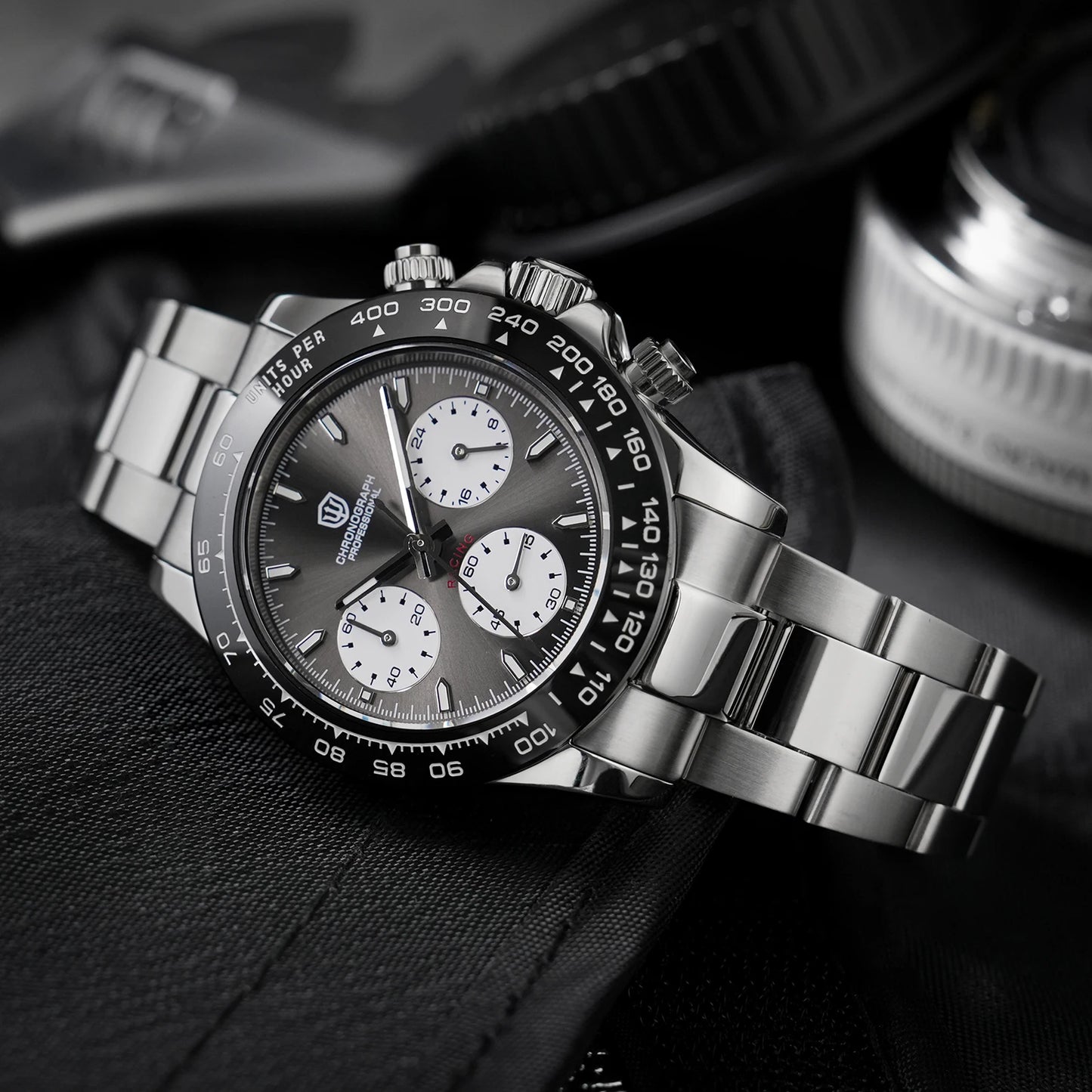 Watchdives WD16500 V2 Quartz Watch VK63 Sweep Sports Chronograph Watches Sapphire AR Coating BGW9 Luminous Waterproof Watches