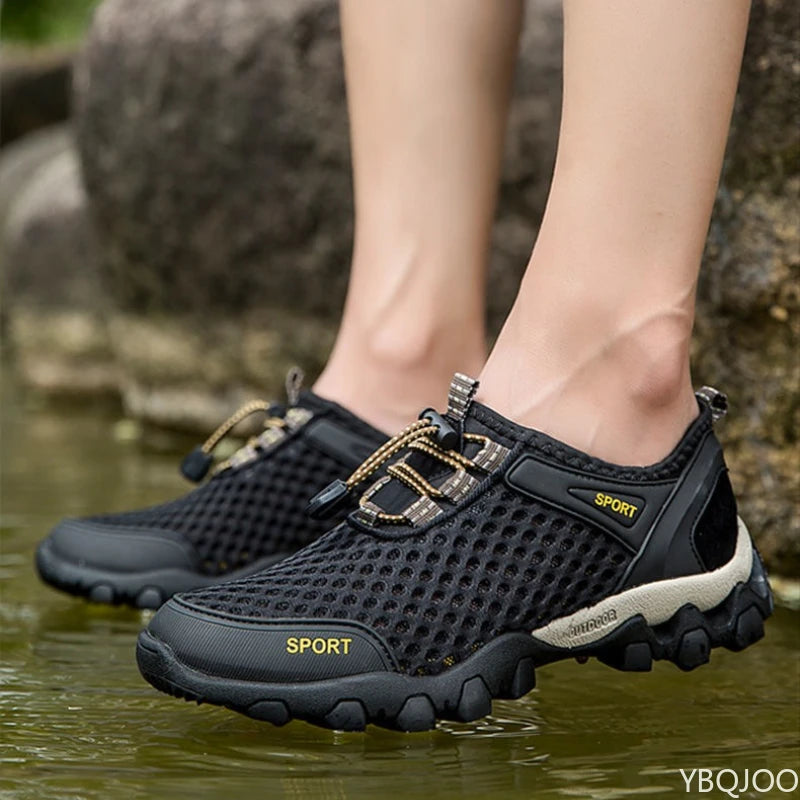 Summer Fashion Breathable Water Wading Men's Shoes, Sports and Leisure Running Trend Flat-Bottomed Mountaineering Sports Shoes