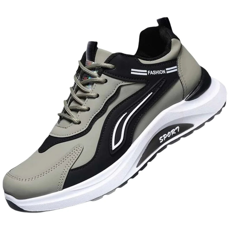 Modne męskie buty sportowe w koreańskim stylu, sznurowane, casualowe, do biegania, wygodne, oddychające, z grubą podeszwą