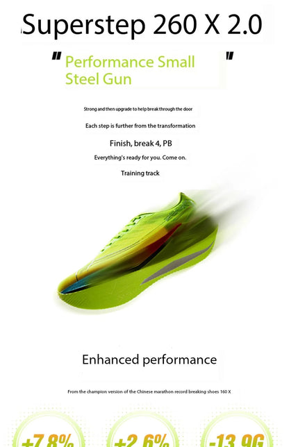 Xtep 260X 2.0  Marathon Running Shoes For Men Racing Carbon Plate Shock Soft Cushion Sport Daily Training Shoe 975119110032