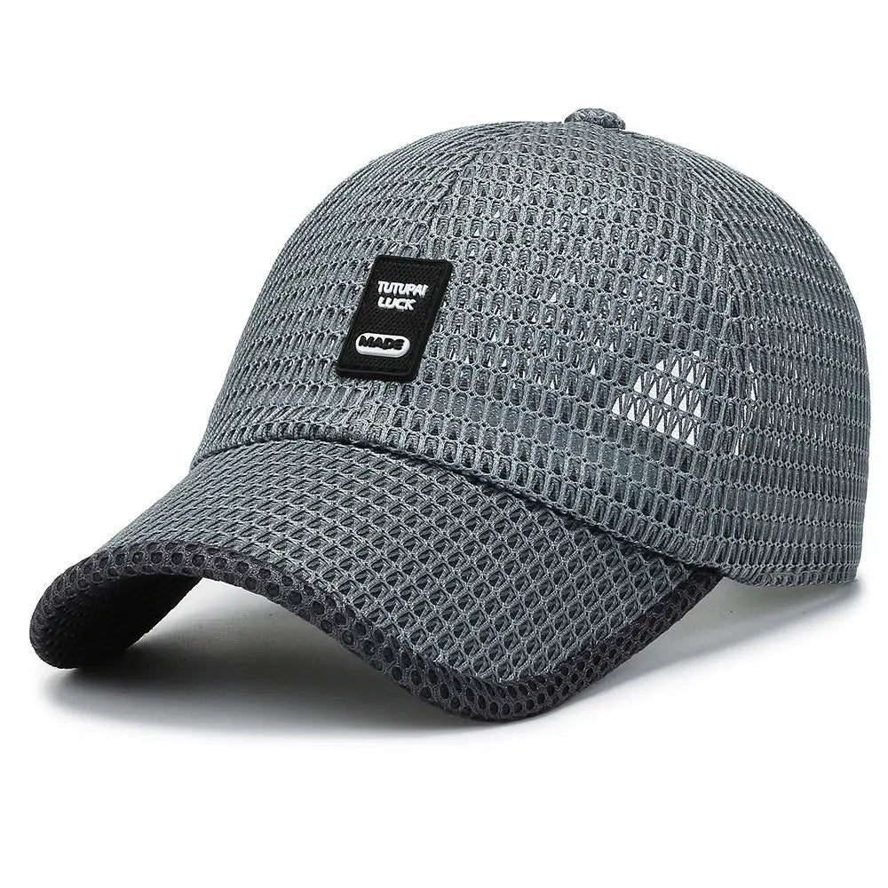 Zomer mesh-pet, baseballpet, ademend, voor buiten, verstelbaar met snapback, wandel- en vispet, voor dames en heren, cool, casual, sportief, fietspet