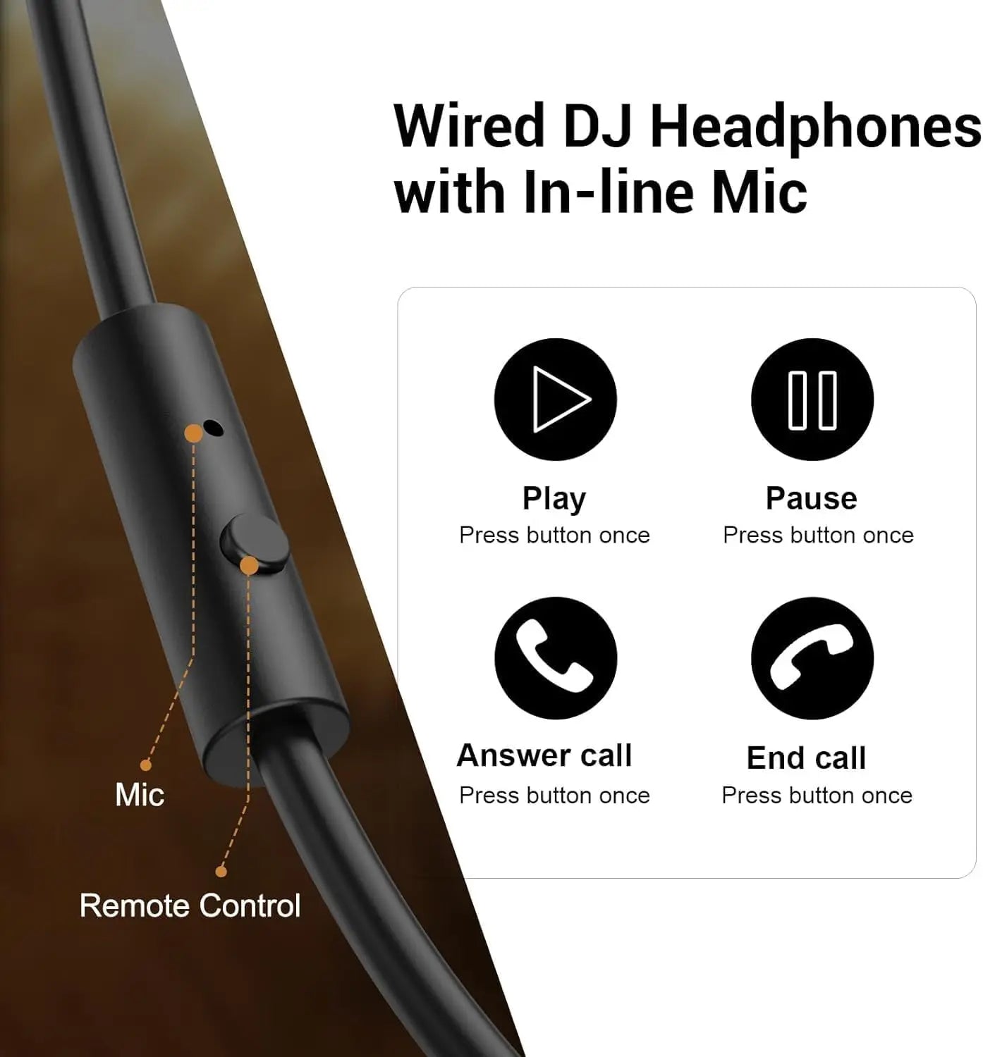 Oneodio Wired Headphones Professional Studio Pro 10/30/50 DJ Headphones With Microphone Over Ear HiFi Hi-Res Monitor Headset