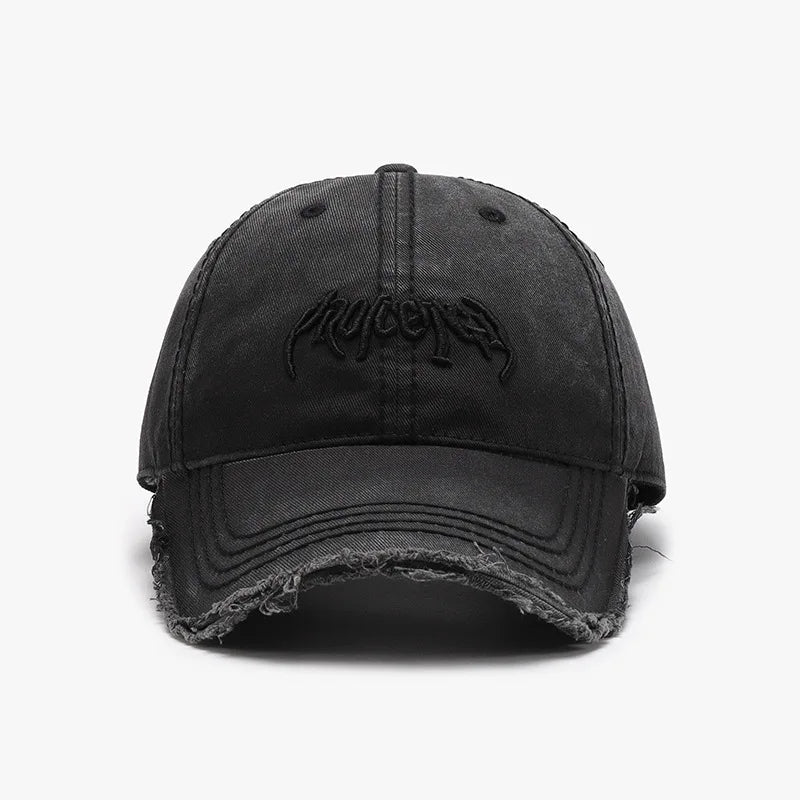 Letter Three-dimensional Embroidery Soft Top Rough Edge Men's BaseballCap European and American Fashion Versatile Cap Adjustable