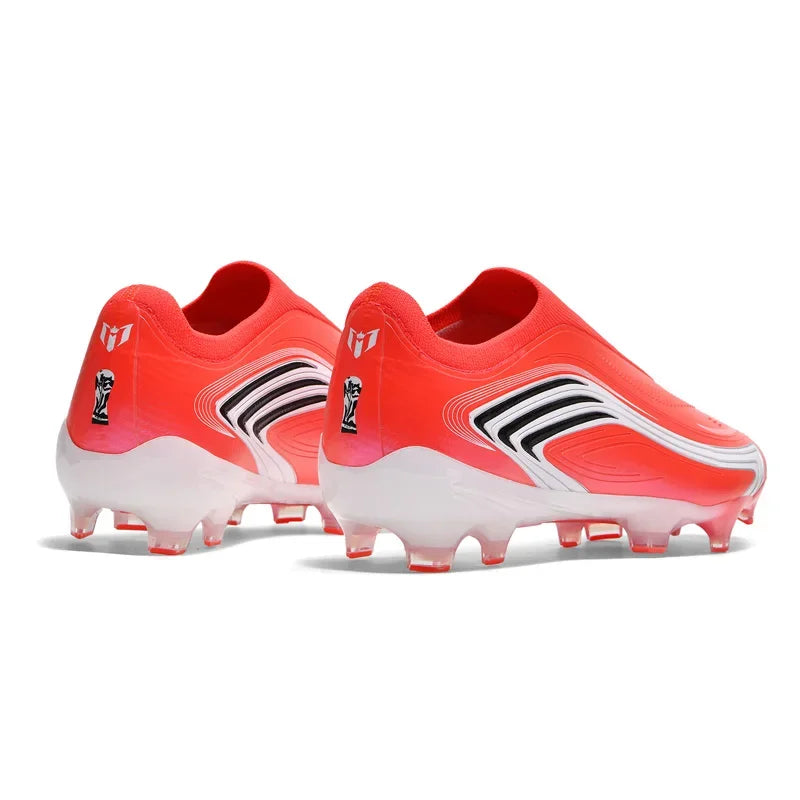 Chaussures de football pour hommes de haute qualité, sans lacets, à enfiler, crampons de football antidérapants pour terrain synthétique TF/FG, chaussures d'entraînement, Chuteira Campo F50