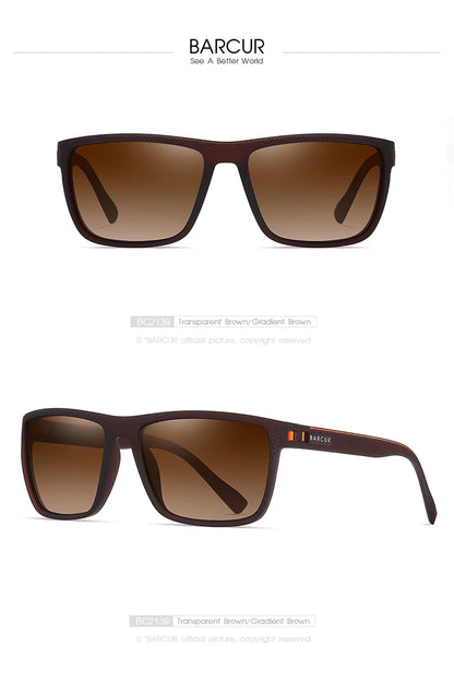 BARCUR Design TR90 napszemüveg férfiaknak, polarizált, könnyű sportnapszemüveg nőknek, szemüveg-kiegészítő, Oculos UVAB védelem